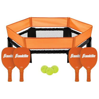 Franklin Sports PIcklePop Game Set - Outdoor Yard & Beach Pickleball Game for Kids + Adults + Pickleball Players - Includes Net, 3 Balls, 4 Paddles, + Carrying Case