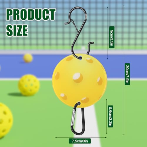 CroBlissful 6 Pcs Bag Hook for Fence Baseball Football Basketball Tennis Team Gifts Bag Clip Sports Backpack Buckle with Acrylic Board for Bat Water Bottle Player Lover Gifts - color: Yellow and Red