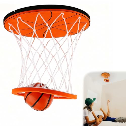 Hanging Indoor Basketball Hoop On Ceiling Sport Swish Hoops with Ball