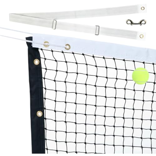 Professional Tennis Net 42ft x 3.5ft – Single Layer Heavy-Duty Court Replacement Net with 6mm Steel Cable & Complete Accessories | UV/Water-Resistant, Ideal for Court Contractors & Schools