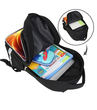 Basketball Kids Backpack for Boys and Girls, Middle School and Elementary Kids Sports Bookbag, Polyester, 23 Liters, Bottle Holder with Double Zippers, Giftable Lightweight Back Pack - color: A3-bookbag-basketball