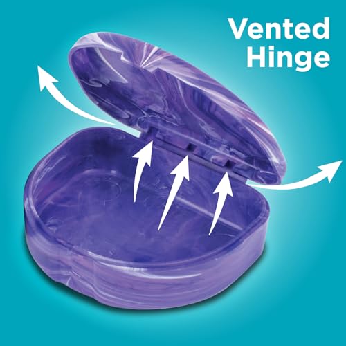 Practicon Marble Retainer Cases, Orthodontic Aligner Case, Mouth Guard Holder (3 Pack) Pink Mermaid - color: Pink Mermaid