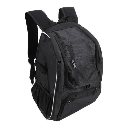 Baseball Backpack with Bat Holders & Hook - Large Capacity 35L Sports Bag for Gear, Gloves, Helmet, Cleats, Shoes - Black