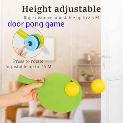 Door Pong Game for Kids, Door Ping Pong Game Over The Door, 2026 Hanging Table Tennis Trainer Portable Set, Adjustable Hanging Table Tennis Trainer, Trainer 6 Balls,Racket