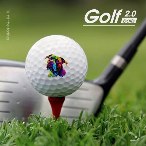 Pit Bull Dog Lover Custom Golf Ball Soft Practice Golf Balls Performance Distance and Speed for Women Men Indoor Outdoor