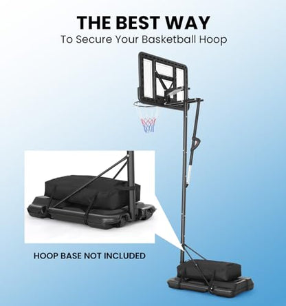 Basketball Base Replacement- Heavy Duty Weighted Base Anchor for Portable Basketball Hoop, Weather Resistant, Black - size: 41.3"*15.7"*5.9"