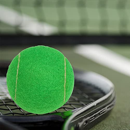 URBEST Tennis Ball 12 Packs Training Tennis Balls Practice Balls for Novice Player, Pet Dog Playing Balls with Mesh Carry Bag - color: Dark Green