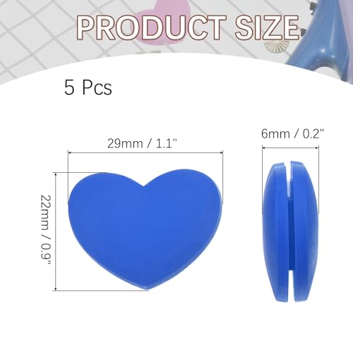 Tennis Racket Vibration Dampener Soft Silicone Racket Shock Absorber for Tennis Racquet String - Heart Shaped - color: Navy Blue