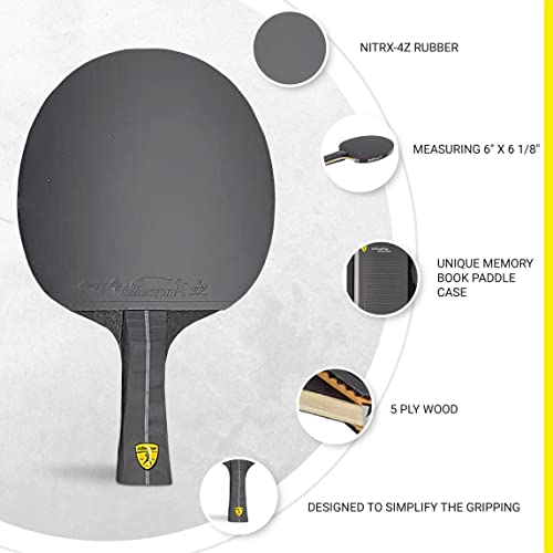 Killerspin Impact Series Table Tennis Paddles - Black/Black Ping Pong Racket, Table Tennis Equipment for Beginners/Intermediates - Ensures Solid Control and Spin - style: Impact D5 SmartGrip