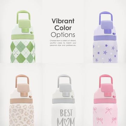 Golf Insulated Stainless Steel Water Bottle with Straw for Sports and Travel, Preppy Style, 32oz, Gifts for Golf Lover Women Girls Friends Teens Birthday Christmas - color: Golf