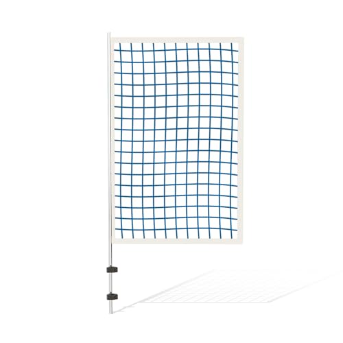 ECOPOOLTECH Pool Basketball Hoop Backstop Net – 59 x 37 Inches, 1 Section Protection Net for Round Above Ground Frame Pool only. - color: White