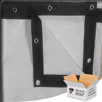 Spectrum Golf Simulator Golf Impact Screen Poly Spacer Golf Simulator Screen Material Black Border with Grommets. Lower Prices. Now with Sleeve Option