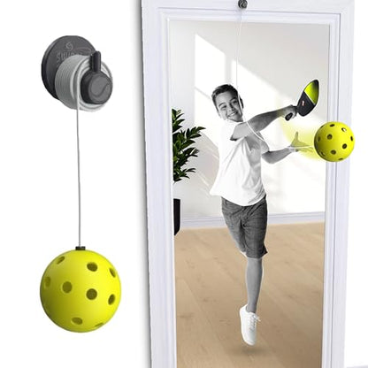 Swingball Pickleball Wall Trainer Set – Portable Solo Practice Paddle, Real Ball for Indoor and Outdoor, Designed to Improve Control, Accuracy, Reflexes & Overall Skill Development, Ages 6+