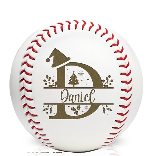 Personalized Baseball Ball with Custom Name, Engraved Ball, Personalized Baseball Gifts for Team, Coach, Player, Senior, Custom Award Trophy, Engraved Gift Thank You Coach - style: Christmas