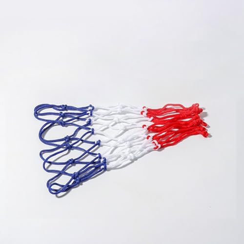 2 Pcs Mini Basketball Nets Small Basketball Hoop Net Replacement 8 Loops Nylon Basketball Net for Kids Activity Supplies White