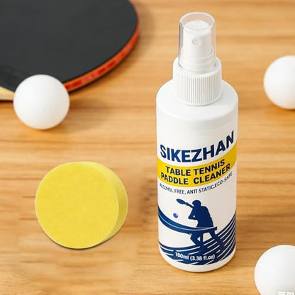 Table Tennis Paddle Spray,100ml Dust Removal Solution - Table Tennis Rubber Cleaning Kit,for Eliminate Dirt & Dust Optimal Spin & Control Men Women Gym Sports Maintenance