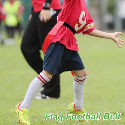 Football Belt,Football Pants Belt,Flag Football Replacement Belts for Football Players of All Ages - color: Black