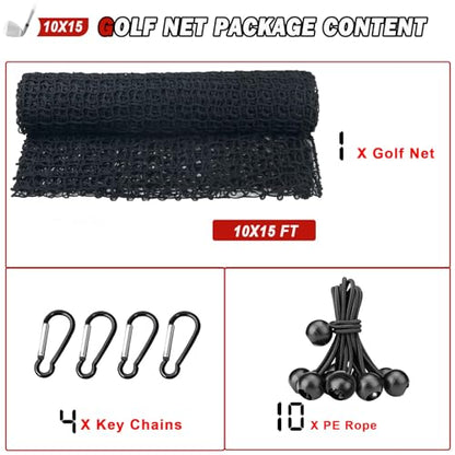 Sports Netting - Heavy Duty Ball Net for Golf, Baseball, Hockey, Soccer