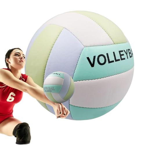 Outdoor Volleyball, Waterproof Soft PU Leather Sports Toy, Standard Size 5 Recreational Ball Beach, Official Size Volleyball for Indoor Outdoor, for Sport Training Gym Beach Game Play Kid