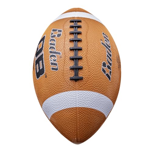 Baden QB Rubber Football | Molded Rubber Cover and Laces Holds up to Tough Conditions | Ideal for Backyard Play, Camps & Leagues | Brown | Pee-Wee, Junior, Youth, Official Sizes - size: Junior Size 6, style: 6-Pack