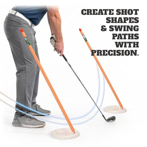 WHYGOLF Alignment Discs & Padded Golf Alignment Rods – Versatile Golf Training Aid for Swing Plane, Path, Posture & Setup – Easily Adjust Angles for Better Accuracy - style: Alignment Discs