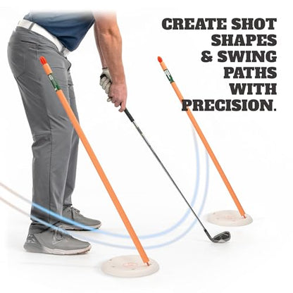 WHYGOLF Alignment Discs & Padded Golf Alignment Rods – Versatile Golf Training Aid for Swing Plane, Path, Posture & Setup – Easily Adjust Angles for Better Accuracy - style: Alignment Discs