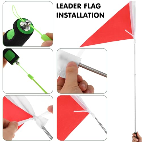 Toyvian Telescopic Flagpole, 2 Pack 3.9ft Extendable Tour Guide Flag Pole with Foam Handle Lightweight Handheld Flag Pole for Teachers Tour Guides Coaches Outdoor Sports Events