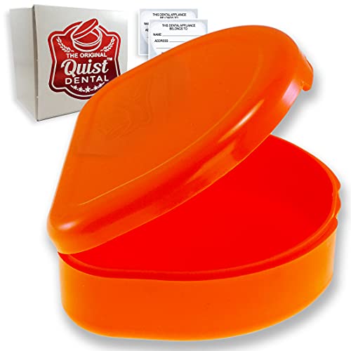 QUIST (TM) Solid Orthodontic Retainer Case (Orange) - color: Orange
