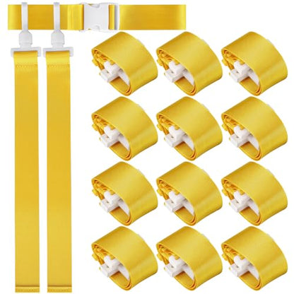 Peryiter 2/12/24/36 Player Flag Football Belt, Adjustable Football Belts and Flags for Kids Youth Adult Sport Team Training - color: Yellow