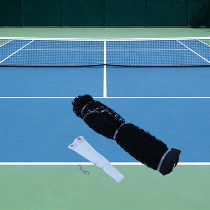 Professional Tennis Net 42ft x 3.5ft Single Layer | Heavy Duty Court Replacement with 6mm Cable & Complete Kit | UV/Waterproof, Value-Priced for Court Builders & Schools