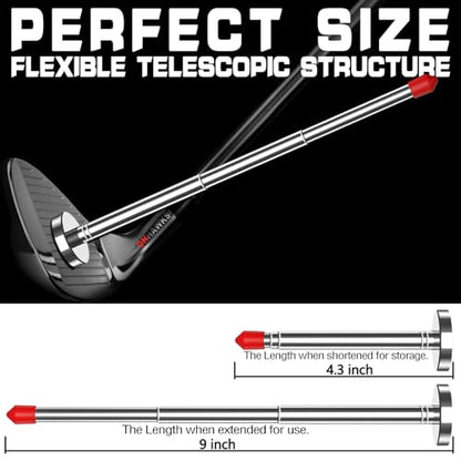Golf Alignment Rods - Club Alignment Sticks with Telescopic Magnetic Corrector Trainer Aid Tools Help Visualize and Align Your Golf Shots Club,Swing Aim Practice Accessories Golf Gifts
