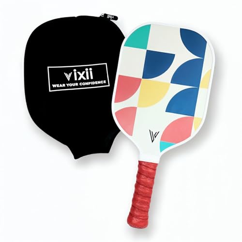 Carbon Fiber Pickleball Paddles with Cushion Comfort - Pickleball Paddle Cushion Grip with Polypropylene Honeycomb Core, Lightweight Adult Paddles with Paddle Cover