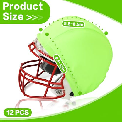 Football Helmet Covers Scrimmage Caps-Perfect for Football, Hockey, and Lacrosse Practice Sessions.The Fabric is Elastic& Bright Colors for Team Identification - color: Green-12pcs