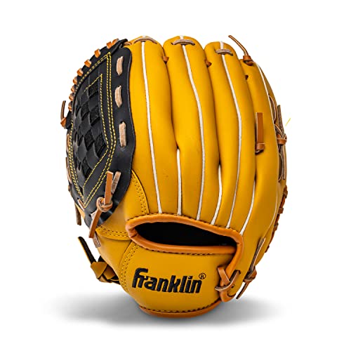 Franklin Sports Field Master Baseball + Softball Glove - Field Master Adult + Youth Baseball + Softball Mitt - Men's + Women's Gloves - Right Hand Throw - color: Tan, style: 10.5" - Basket Web