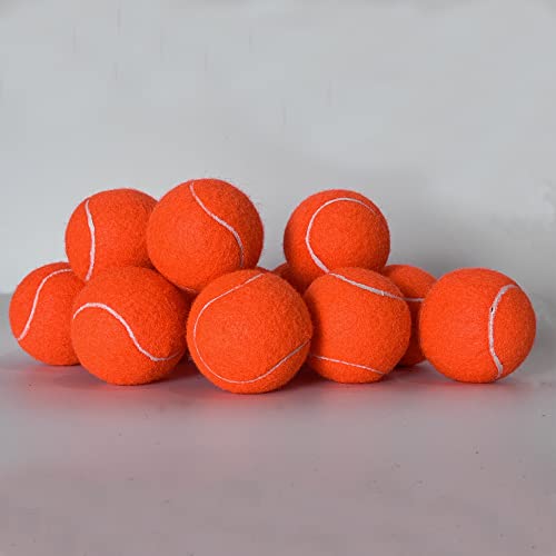 3 Pack Tennis Balls - Long Lasting Practice Balls for Tennis Beginners, Tennis Training Balls, Dog Fetch Toys - color: Orange