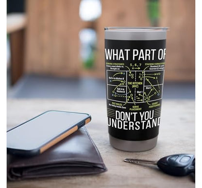 Pickleball Strategy Diagram Funny Sports Stainless Steel Insulated Tumbler