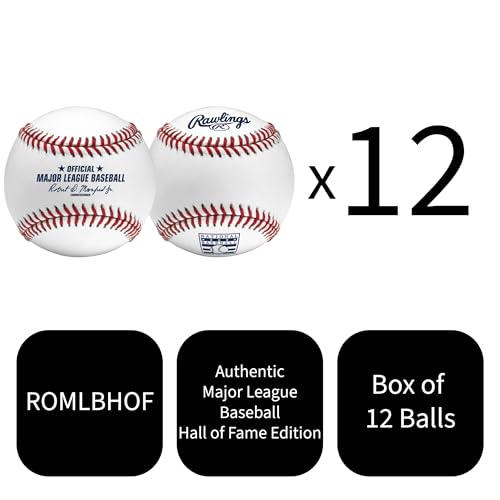 Rawlings | MLB Hall of Fame Edition Baseballs | ROMLBHOF | 12 Count