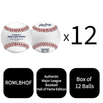 Rawlings | MLB Hall of Fame Edition Baseballs | ROMLBHOF | 12 Count