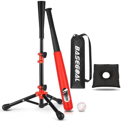 BaseGoal Baseball Tee for Kids,Youth Stand Set,Teeball Set,Youth Baseball,Softball Batting Tee Set,Easy Adjustable Height - style: Kids Baseball Tee-A