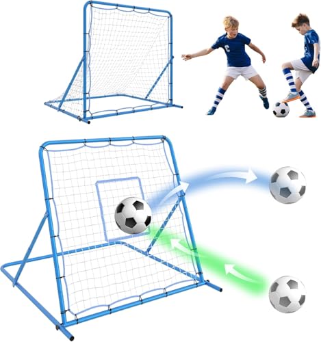GAOMON Dual-Mode Soccer Goal Net and Soccer Rebounder Net, 4x4 Soccer Training Nets Quick-Switch Angle, for Kids Teens Adults Soccers Control, Passing, Practice