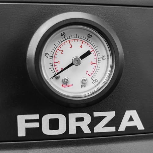 FORZA Electric Ball Pump [230V] – Sports Ball Pump for Fast Inflation – Triple Pressure Gauge [PSI, KPA, & BAR] – EU Plug with UK Adapter