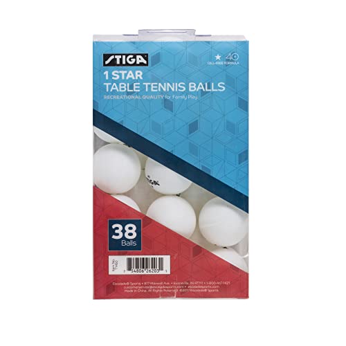 STIGA 1-Star Balls - color: White, size: 38 Pack