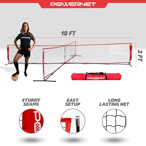 PowerNet 4 Way Soccer Net, Portable Indoor & Outdoor Soccer Training, Game and Training Equipment for Adults and Kids, Ideal for Backyard, Park or Beach, 2 Sizes