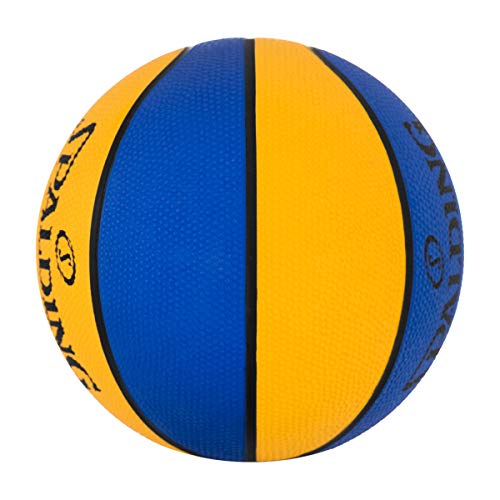 Spalding Layup Mini Rubber Outdoor Basketball - color: Lay Up - Blue/Orange