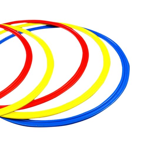 Agility Training Rings Set of 12 Football Speed Ladder Rings Workout Equipment Portable Sports Training Cones for Kids Adults
