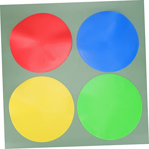 balacoo 4pcs Reusable Football Training Markers Round Markers Red Yellow for Soccer Drills Agility Training and Sports Activities