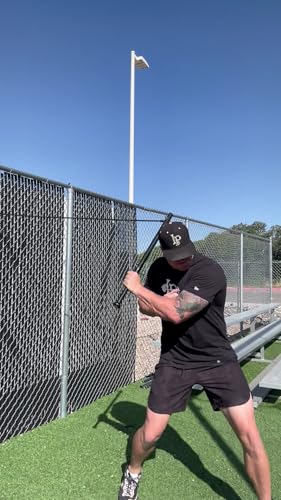 Power Swing Original Swing Strength Training Bat. Baseball Softball Cricket Training Bat, 1 Attachment Point. 5 Adjustable Resistance Bands, Build Bat Speed & Power At Home, Training All Ages