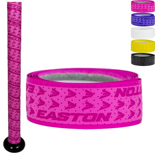 Easton | 1.10mm / 1.80mm FlowTack Bat Grip | Baseball / Softball | Multiple Colors - color: Pink, size: 1.80mm | Standard Thickness | All Bats