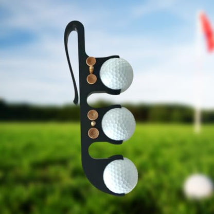 Golf Ball Bag Holder Golf Tee Keeper 2 in 1 Ball Case for 3 Balls Holder Case Carry Bag Belt Accessories for Club Bags Balls Keeper Tee Storage