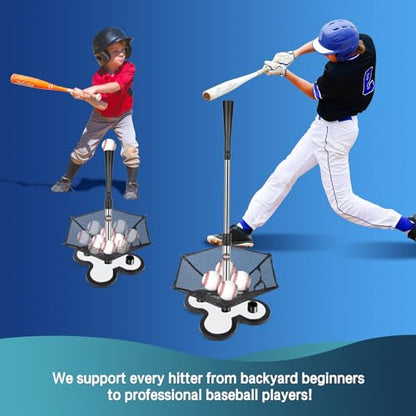 Heavy Duty Baseball and Softball Portable Baseball Tee.10lb Heavy Weight Base. Professional Hitting Tee for Baseball/Softball. Easy Height Adjustment (23"-45") - color: 3 Position with Net